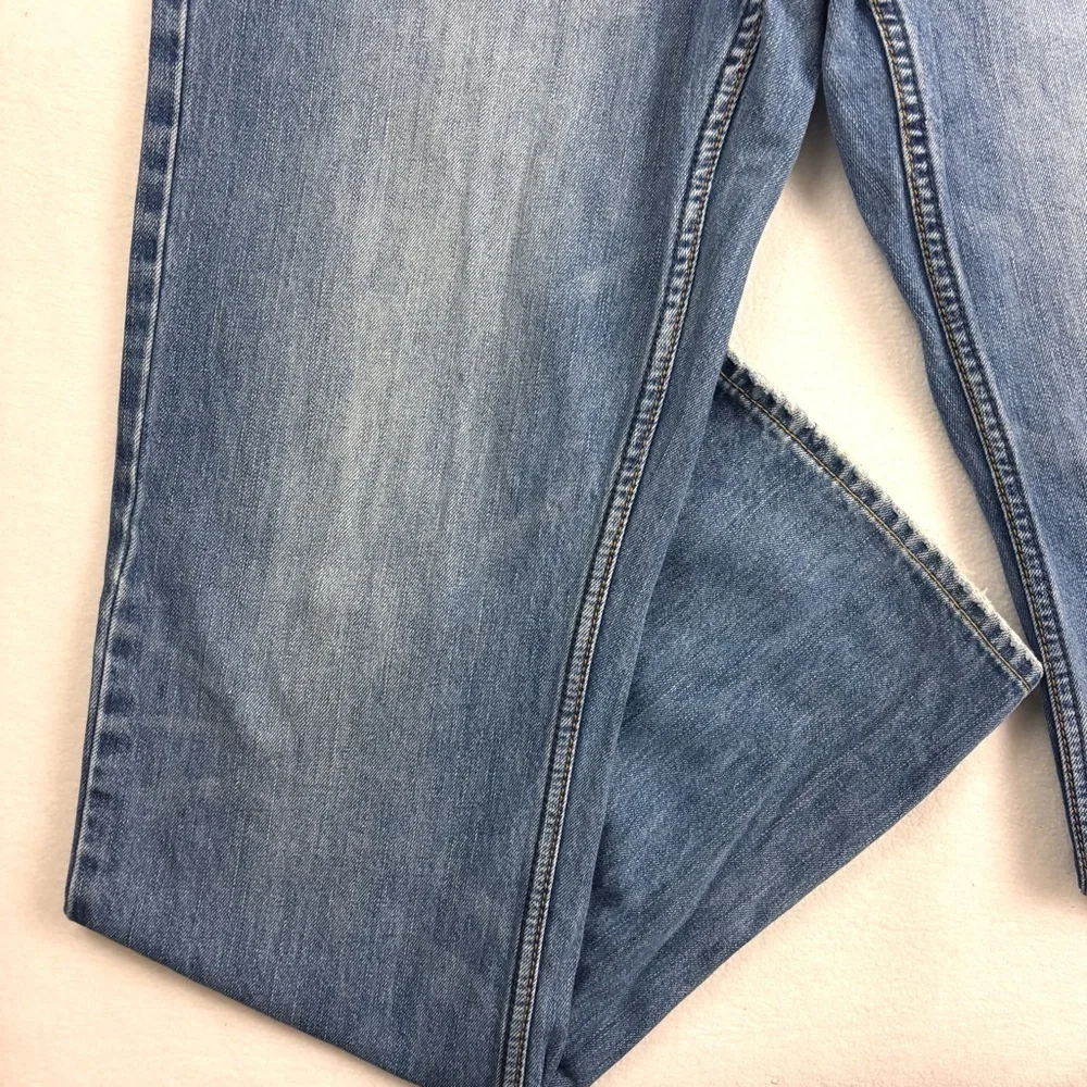 American Eagle Men’s Med Wash Lowrise Faded Whiskered Denim Jean Size 32X34
